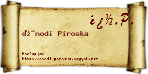 Ónodi Piroska névjegykártya