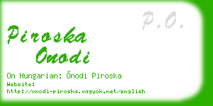 piroska onodi business card